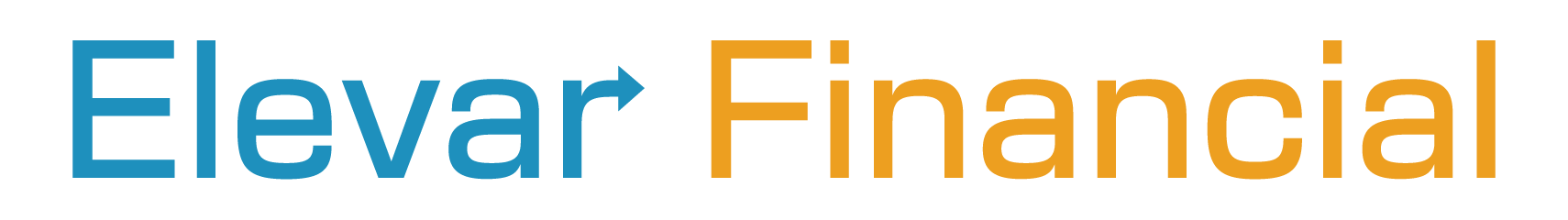 Blue and Orange Elevar Financial Logo